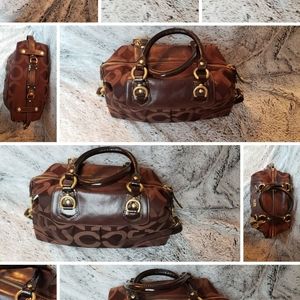 Authentic Coach Signature  Brown purse